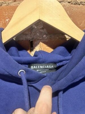 Balenciaga Political Campaign Medium Fit Blue Hoodie SMALL | eBay