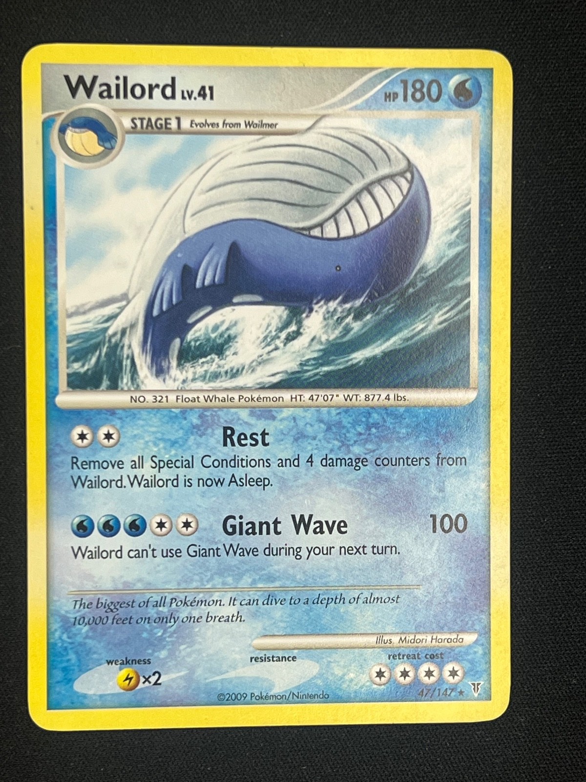 Wailord Rare Supreme Victors 47 LP