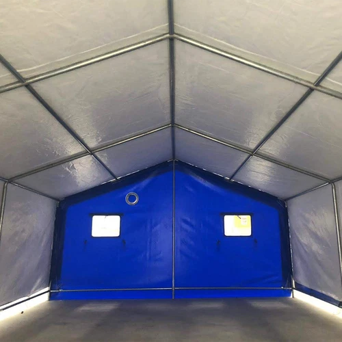 Lagerzelt 4x4-4x20 Zelthalle Weidezelt mit Bodenrahmen Zelt mit Dach isolated - Bild 3 von 3