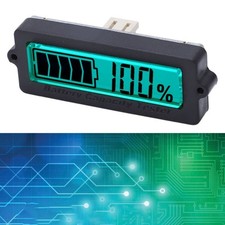 Lightweight Compact LCD Battery Meter 48V Voltage Measurement Range Quick Setup