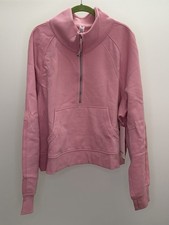 NWT Size XL/XXL Lululemon Scuba Oversized Funnel Neck Half Zip PKTD Pink Tide