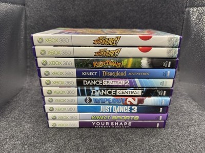 Xbox360 Kinect (10) Game Lot All Games Are CIB Untested