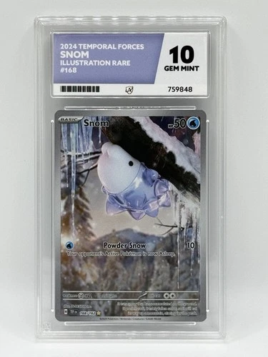 Ace 10 Snom 168/162 Temporal Forces Illustration Rare Pokémon TCG Card