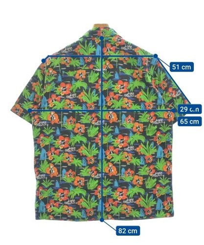 Love Moschino Men's Casual Shirt L Cotton Black Green Orange Used - Picture 8 of 8