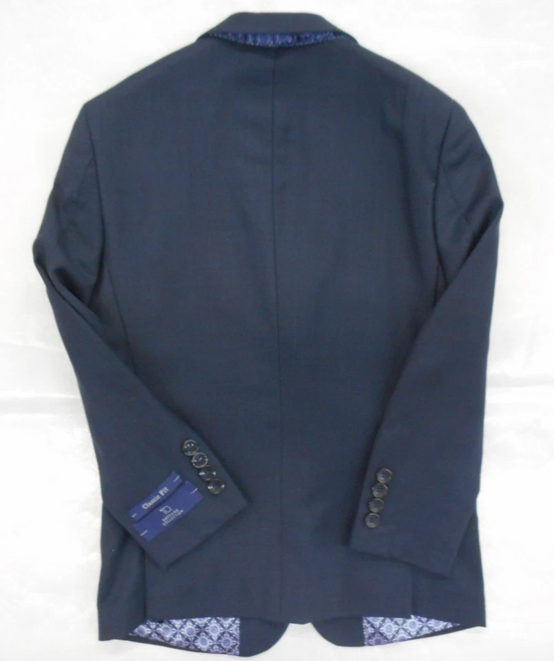 T.O. para niños Chaqueta y pantalones de zafiro azul marino traje de 2 piezas clásico y cusky tallas 8-20 Foto 4 de 4