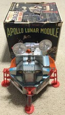 Vintage Japan DSK Tin Battery Op Apollo 11 Eagle Lunar Module w/BOX. Works.