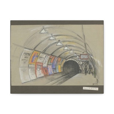 Eva Charlotte Pennink-Boelen - Krijttekening van metrostation - Canvas Wall Art