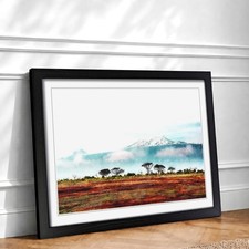 Mount Kilimanjaro in Tanzania Framed Wall Art Print Home Decor Ready to Hang