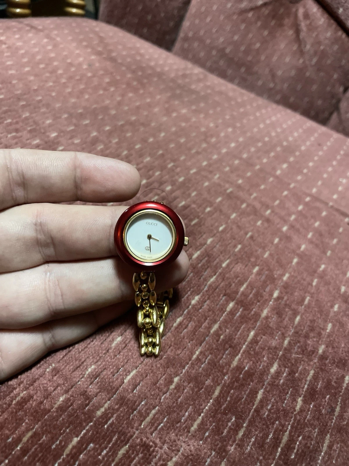 montre gucci vintage femme lunette changeante