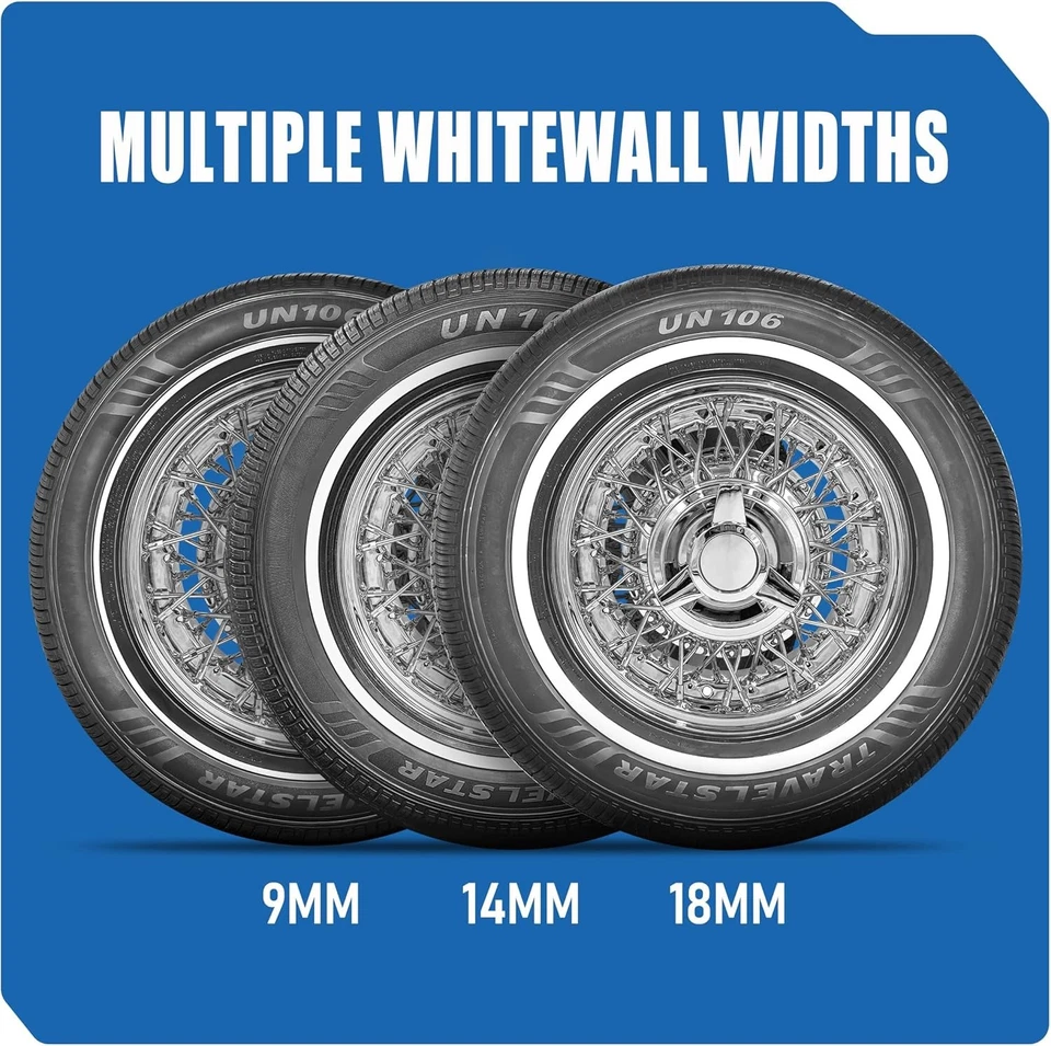 Set of 4 Travelstar UN106 215/70R15 98T 18mm White Wall A/S Passenger Car Tire - Image 2 of 4