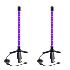 12W LED Black Light Bar Blacklight Plug Switch 22x22ft Area Glow Party 2PK