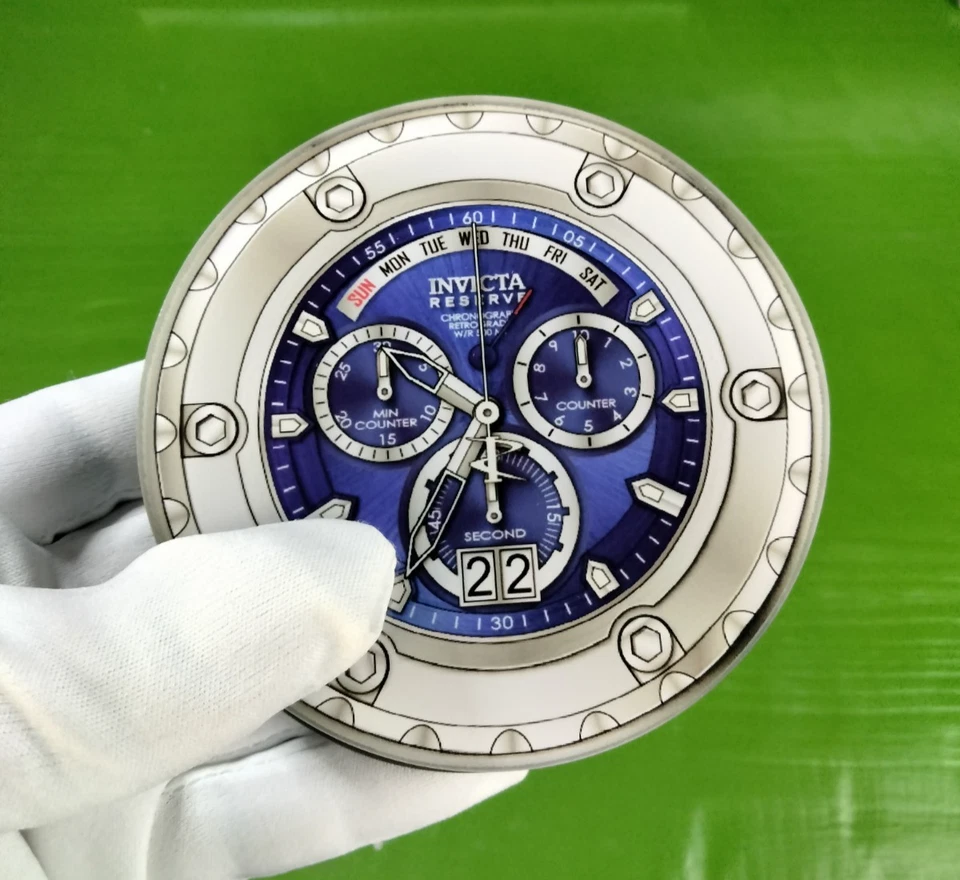 Juego de posavasos de vidrio con esfera Faded Lines Invicta 6 piezas reserva FL-CS-109 en caja Foto 2 de 4