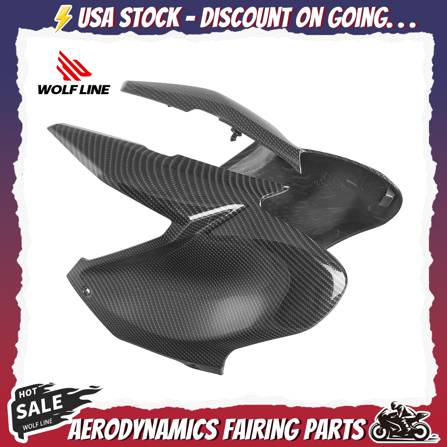 WOLFLINE Oil Pan Gas Tank Side Trim Covers Panels For Kawasaki Z900 2017-2019