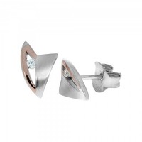 Ohrstecker 925/- Sterling Silber Rotvergoldet 0,6 Cm Zirkonia