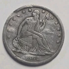 1864-S Seated Liberty Half Dollar VF Details Engraved/Damaged