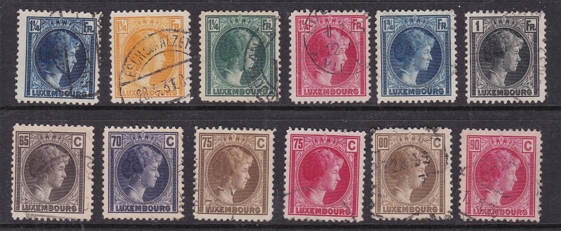 LUXEMBOURG^^^^x12  used  CLASSICS    ( Duchesse CHARLOTTE)  hcv@xga3710lux200