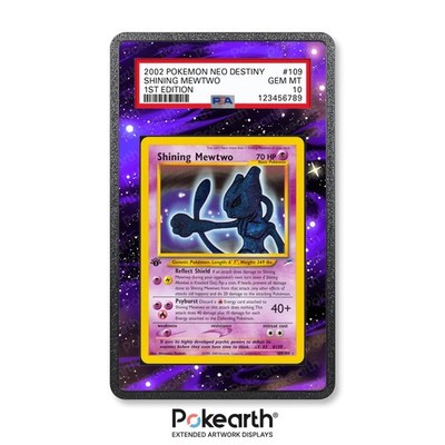 Shining Mewtwo 109/105 - Case mit erweitertem Artwork für Grade Cards Case