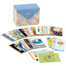 Hallmark Pack of 24 Handmade Assorted Boxed Greeting Cards, Herringbone Pattern