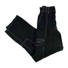 BDG Urban Outfitters Jeans Womens 25 Black Relaxed Skate Cargo Pants Utility y2k