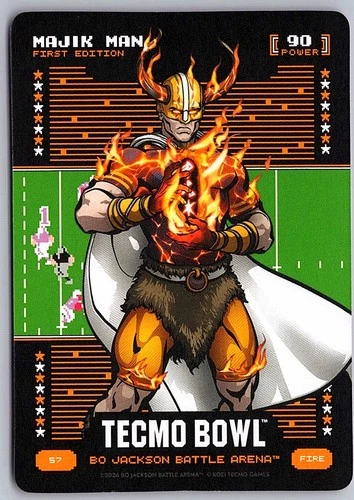 Bo Jax Battle Arena Tecmo Bowl - Base FIRE Majik Man - Don Majkowski