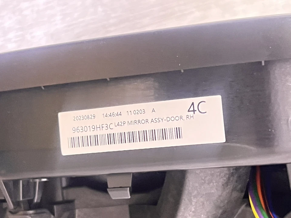 Espejo retrovisor derecho Nissan Altima 2023-2024 ASSY OEM pieza # 963019HF3C (con cámara) Foto 4 de 4