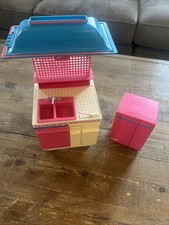 1984 Barbie Dream Kitchen Playset Mattel Stove Fridge Dishwasher Refrigerator
