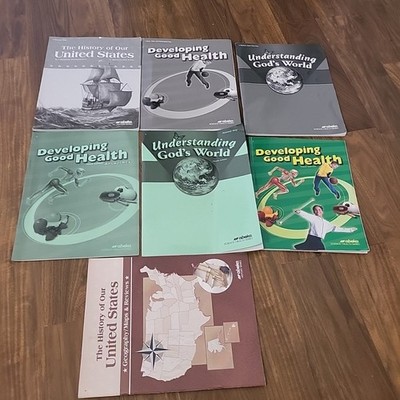 Lot Of 7 4th Grade Abeka Books Developing Health History Of United States...