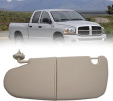 Left Car Sun Visor W/O Mirror Compatible with Dodge Ram 1500 Driver Side Gray