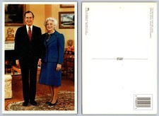 1990 George H.W. & Barbara Bush Official White House Photo Postcard