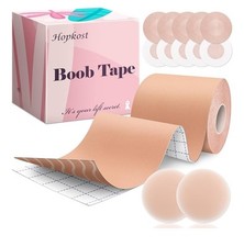 Boob Tape Breast Lift Tape for Large Breasts with 2 Pcs Nipple Covers Invisible