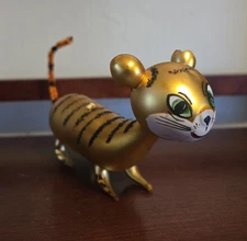Rare Vintage Italian De Carlini Tiger Blown Glass Christmas Ornament - Flaw