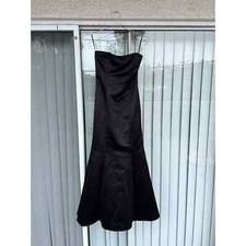 Vintage Jessica McClintock for Gunne Sax Black Satin Formal Dress Gown Size 3
