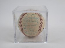 1984 Quad Cities Cubs Team Signed Baseball Shawon Dunston Hatcher Autographed 