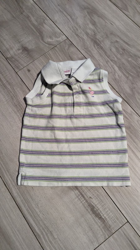 WHITE STRIPPED TANK TOP  SHIRT  SIZE  4T