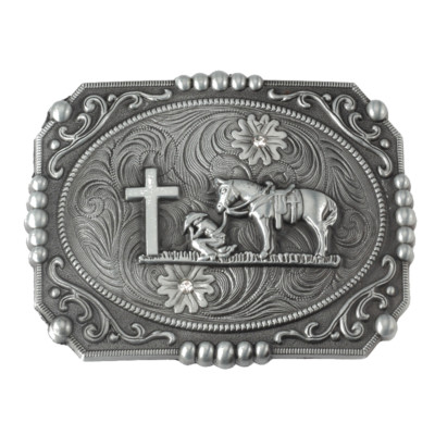 Vintage Rectangle American Flag Belt Buckle Cowboy Native American Buckle