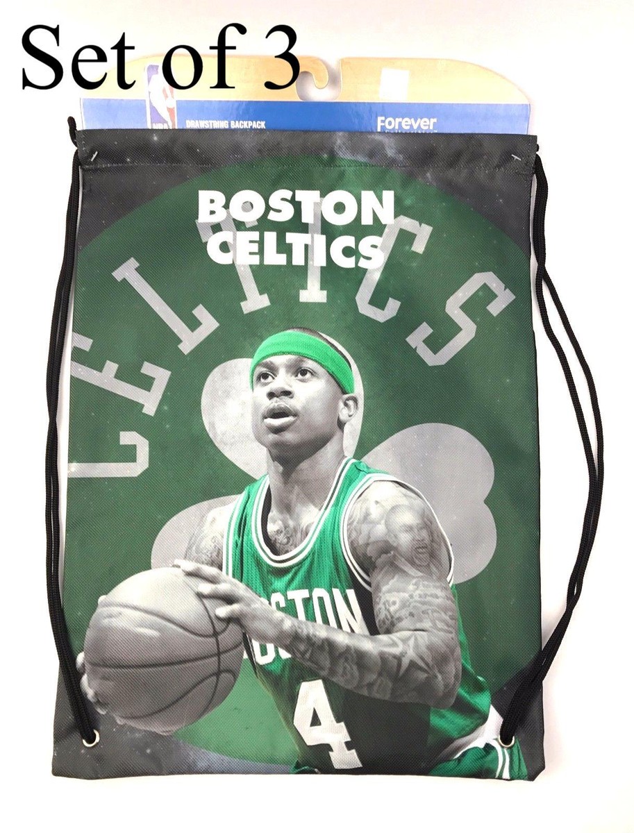 NBA Boston Celtics Drawstring Backpack Gym Sack Bag Thomas Set of