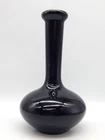 Vintage 1970s Redwing MCM Art Pottery Bulb 8" Vase Blue/Black Color #177 (CF66)