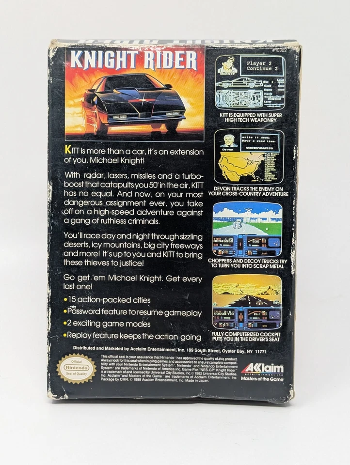 Knight Rider (Nintendo Entertainment System, 1989) - W/ Poster No Manual - Image 2 of 4