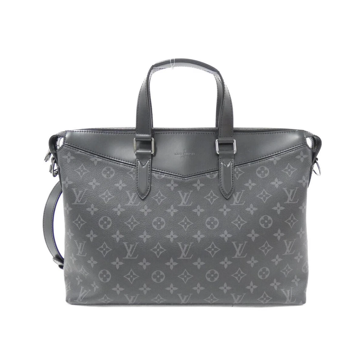 Authentic LOUIS VUITTON Monogram Eclipse Briefcase explorer M40566