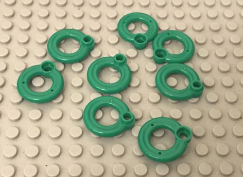 Lego 8 Mini Figures Green Flotation Ring,Life Preserver / Christmas Mini wreaths - Picture 1 of 1