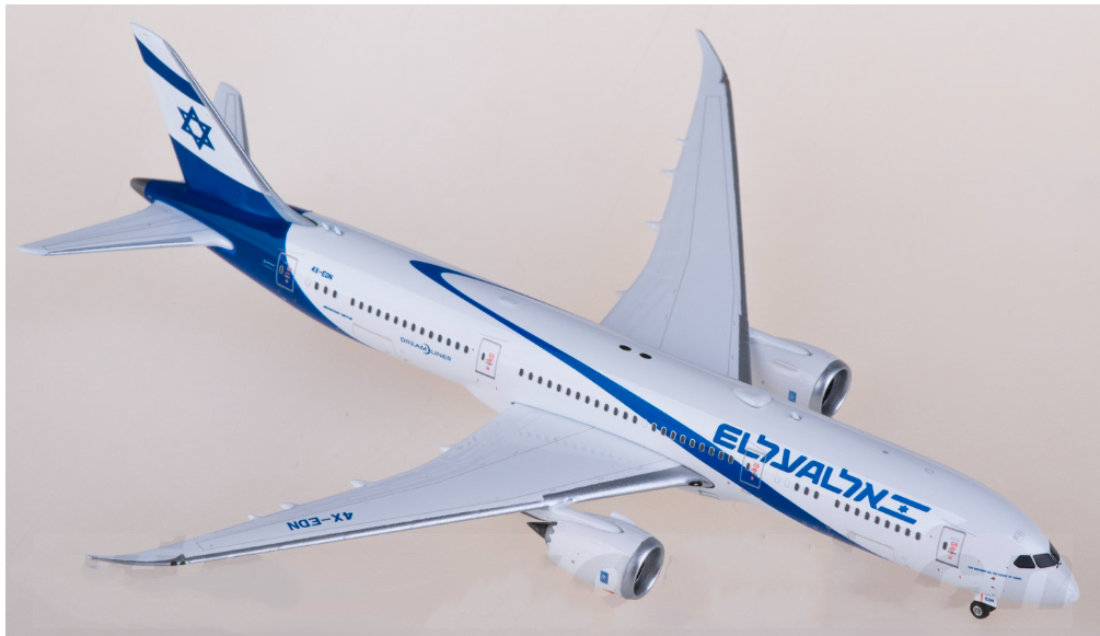 1:400 Phoenix El Al Boeing 787-9 Passenger Airplane Diecast