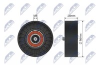 RNK-ME-027 NTY Umlenk-/FüHrungsrolle, Keilriemen FüR MERCEDES-BENZ