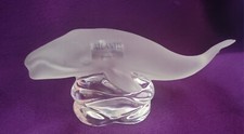 Atlantis Crystal Whale On Rocks Frosted Figurine 4" Long X 2" Tall