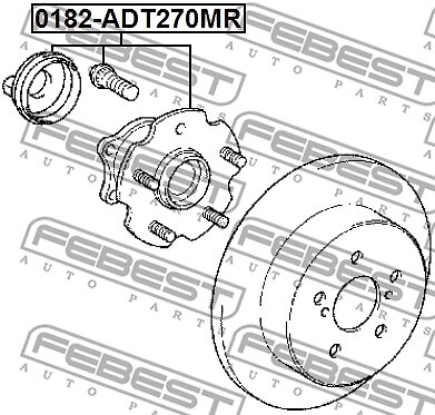 0182-ADT270MR FEBEST Wheel Hub for TOYOTA
