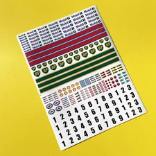 SLOT CAR 1/32nd scale Classic vintage Race stickers decals fits SCALEXTRIC