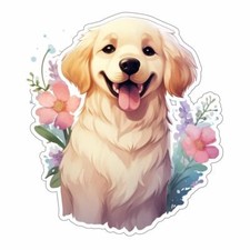 Golden Retriever Vinyl Decal Sticker for Car, Laptop, Tumbler and More.  001154
