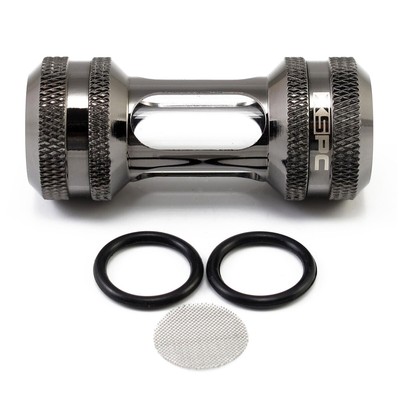 XSPC G1/4'' Inline Filter, Black Chrome