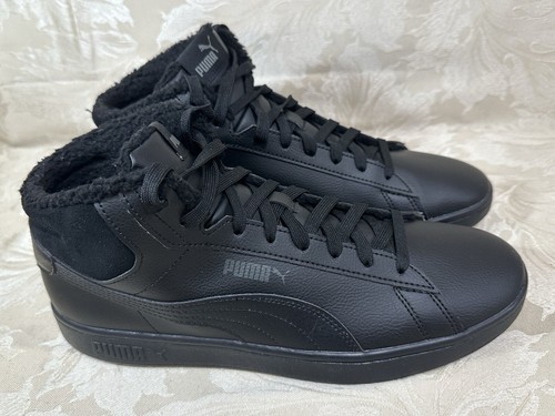 Puma Smash 3.0 Mid Wtr - Mens Trainers - Black - Size MENS UK 9 - READ - Picture 5 of 13
