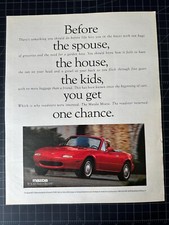 Vintage 1993 Mazda Miata Print Ad