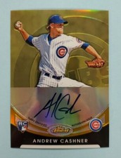 2010 Topps Finest Andrew Cashner Auto Gold Refractor Rookie RC #FFR-7 Card /50